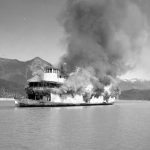 Le SS Minto en flammes, 1968