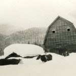 Ferme des Gawiuk en hiver, Mount Cartier vers 1955