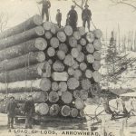 Chargement de grumes, Arrowhead, vers 1910