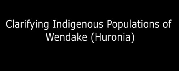 Un titre de vidéo “Clarifier les populations des premières nations de l’Huronia”