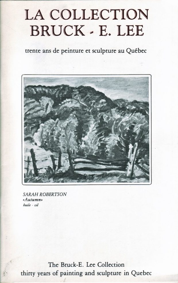 Page couverture d'un catalogue montrant une peinture d'un paysage 