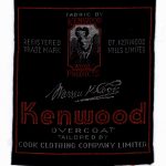 Étiquette du pardessus Kenwood