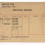 Relevé d’emploi d’Ambrose Bond