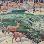 Deer, Winter, non datée