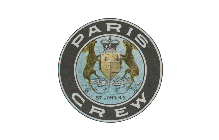 Image de l'écusson de "The Paris Crew" qui a été utilisé dans de nombreux documents d'archives et artefacts créés à l'époque de "The Paris Crew" dans les délais de 1867.
