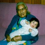 Mamie Powder avec son arrière-petit-enfant, Randy Sorge
