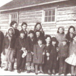 Elsie Cardinal à l’école de Conklin en 1940
