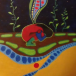 Le retour de la Femme Bison Blanc, peinture de Claire Beaulieu-Antoine