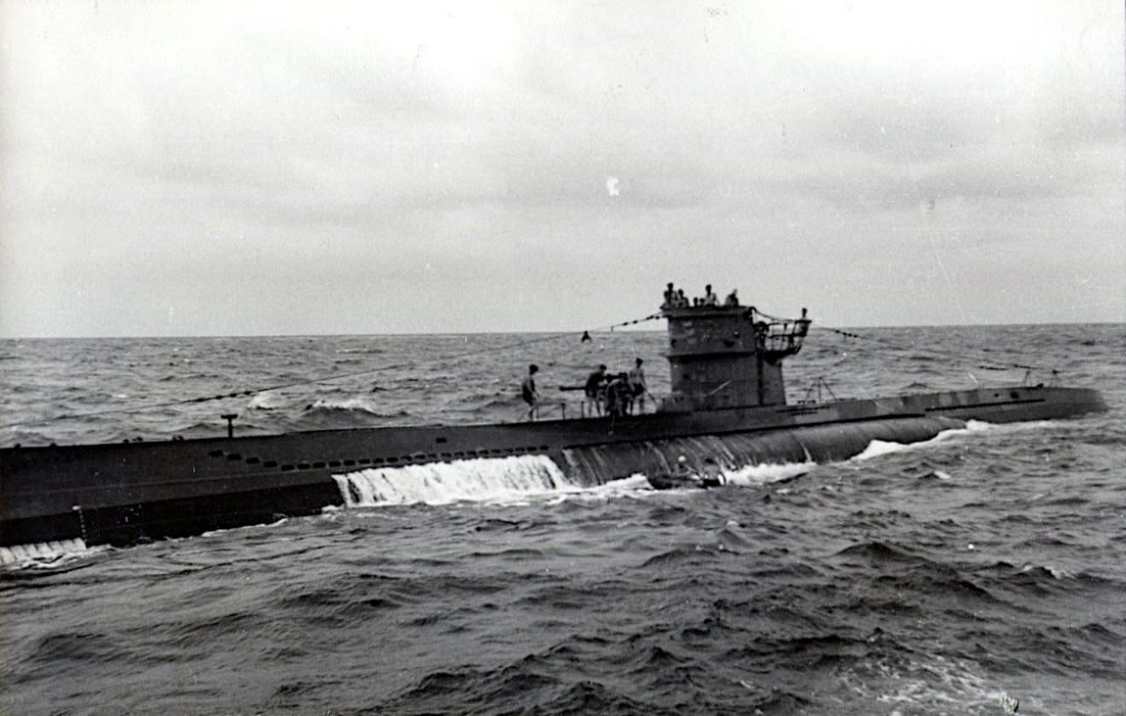 Un sous-marin allemand en mer