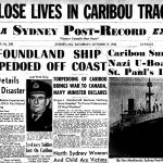 En gros titre dans le journal Sydney Post-Record « La tragédie du Caribou »