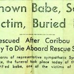 Bébé non identifié enterré à Sydney après le naufrage du S.S. « Caribou »