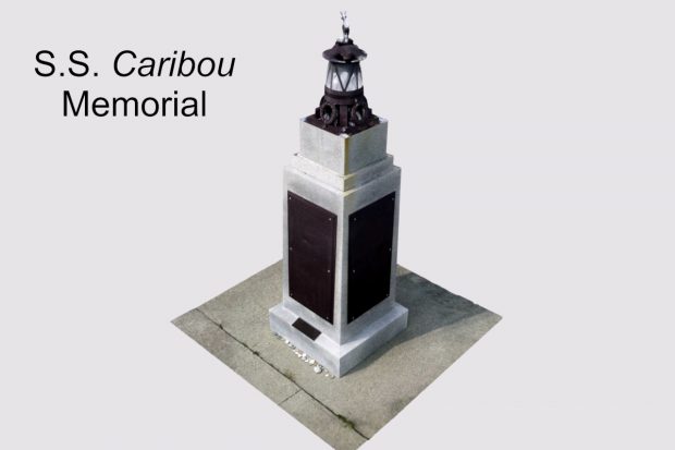 Modèle 3D du monument commémoratif du S.S. Caribou