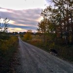 Le village de La Motte en Abitibi, en automne, le soir