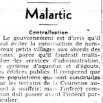Article de La Frontière intitulé centralisation