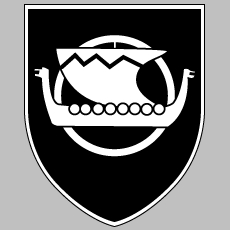 L’emblème du sous-marin allemand à l’effigie d’un navire viking